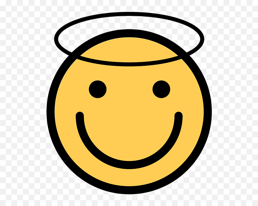 Smiley Face Halo Holy Smiling Face T - Shirt Wide Grin Emoji,Asking A Question Emoticon