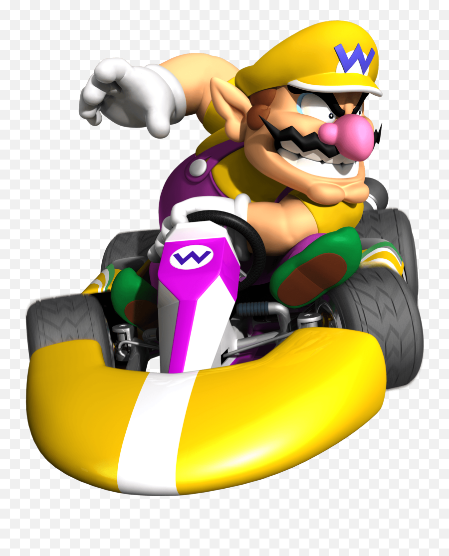 Mario Kart Artwork Including A - Transparent Wario Mario Kart Emoji,Wario Flexing Emoticon