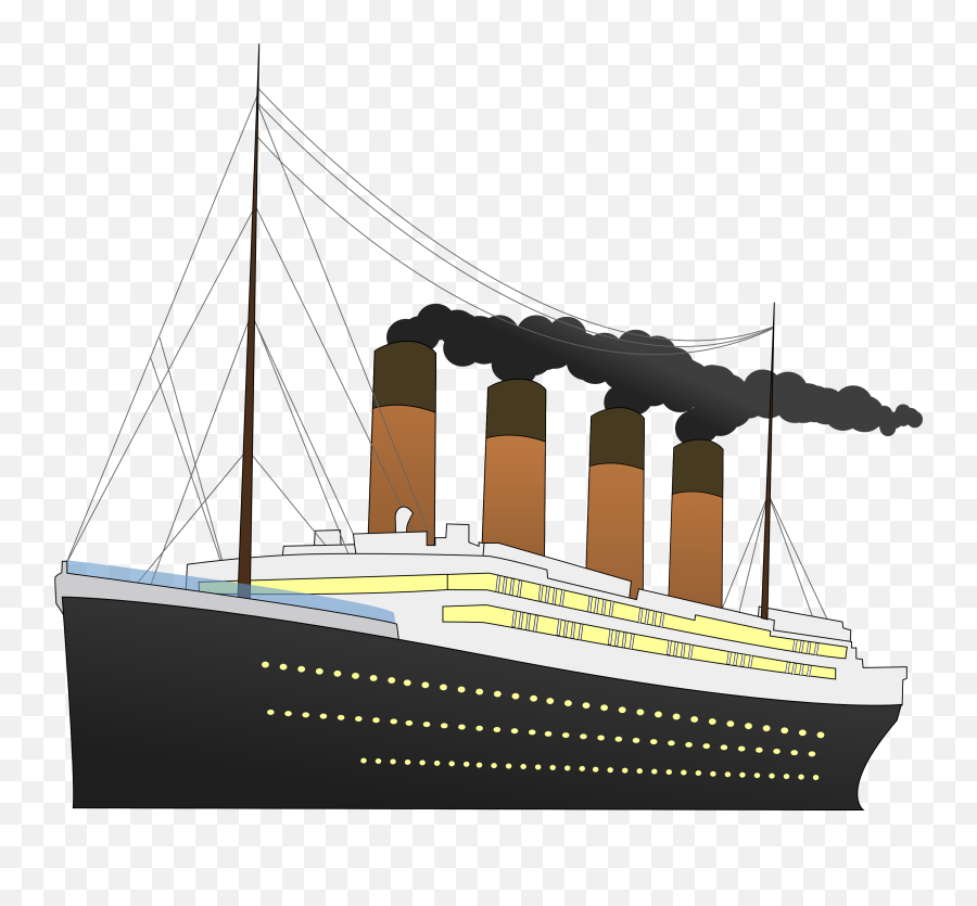 Ship Free To Use Clipart 2 - Simple Titanic Ship Drawing Emoji,Cruise Ship Emoji