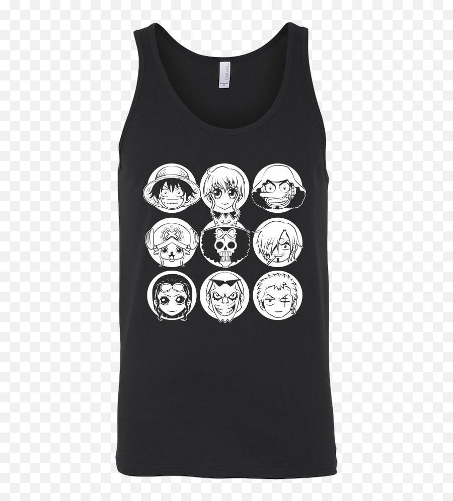 One Piece - Luffy And Friends Unisex Tank Top T Shirt Tl00915tt Naruto Tank Top Emoji,Cool Symbols Ghoul Emoticon