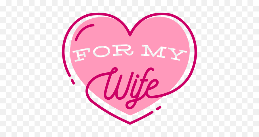 Wife Heart Valentine Lettering Transparent Png U0026 Svg Vector - Girly Emoji,Wl-mart Emoticon Hearts