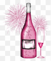 Bouteillestubes - Transparent Pink Champagne Png Emoji,Happy New Years Eve To Me Glass Of Wine Emoticon
