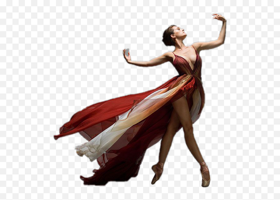Girl Ballerina Dancer Dress Flying - Modern Dance Emoji,Red Dress Dancing Emoji