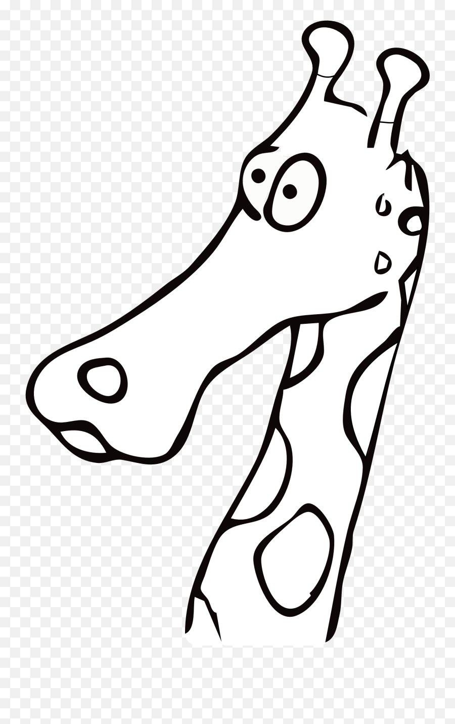Baby Giraffe Clipart Black And White - Draw A Black And White Clipart Emoji,Jirafe Emojis Png