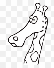 Baby Giraffe Clipart Black And White - Draw A Black And White Clipart Emoji,Jirafe Emojis Png