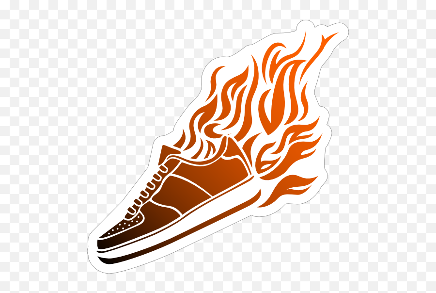 Flame Sneaker Basketball Sticker Emoji,What Is It When There Is A Shoe And A Tennisball Emoji