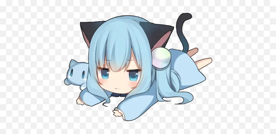 Catgirl Sticker Pack - Stickers Cloud Emoji,Cute Anime Girls Emotion