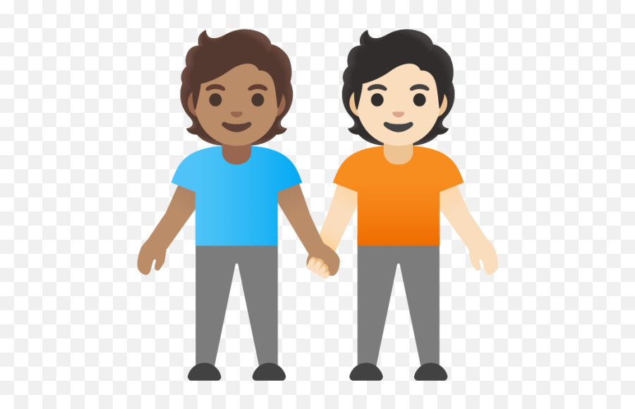 People Holding Hands Medium Skin Tone Light Skin Tone Emoji,Emojis Of The Hands