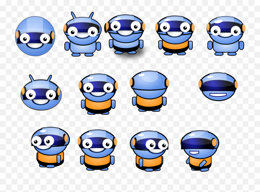 Png Clipart - Gambar Karakter Robot Emoji,8) Emoticon
