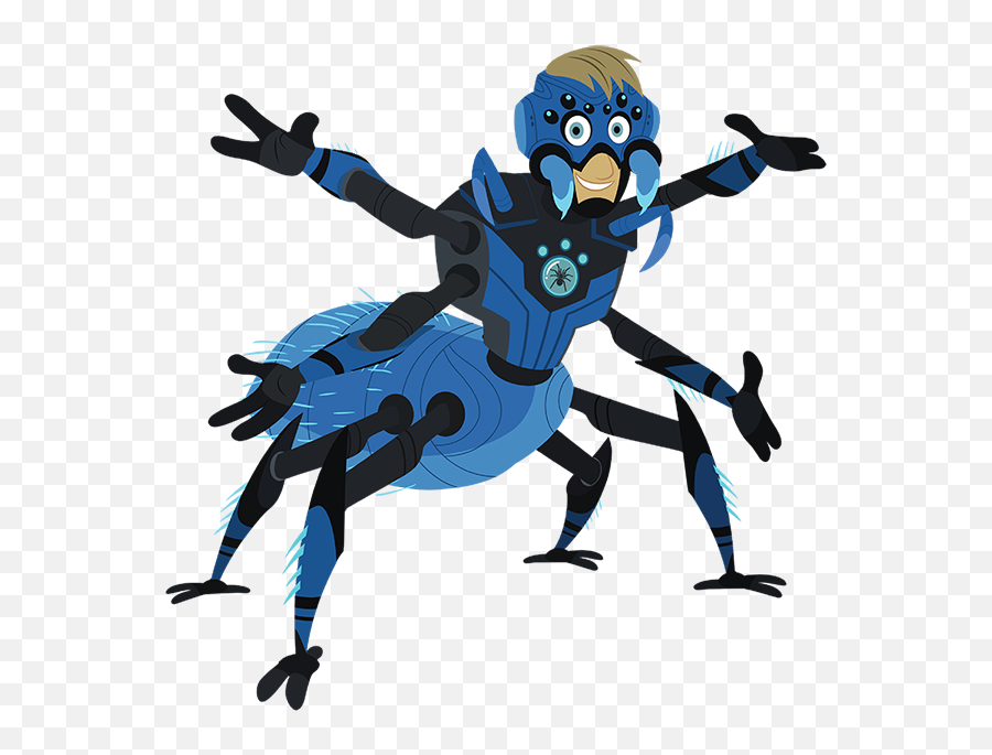 Martin Greets You In His Blue Spider Power Suit Pbs Kids Emoji,Emotion Gijinka