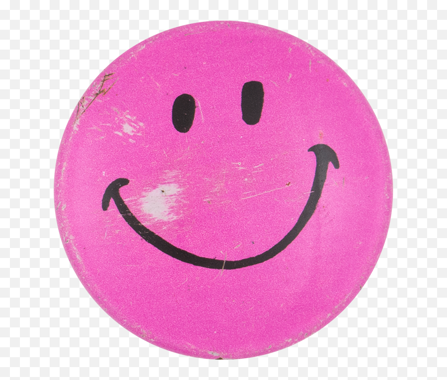 Dark Pink Smiley Face Busy Beaver Button Museum - Pink Smiley Png Emoji,Happy Face Emoticon