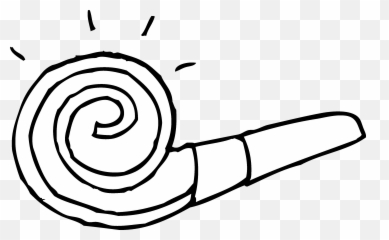 Clipart Goat Coloring Clipart Goat - Party Blower Clipart Black And White Emoji,Party Blower Emoji