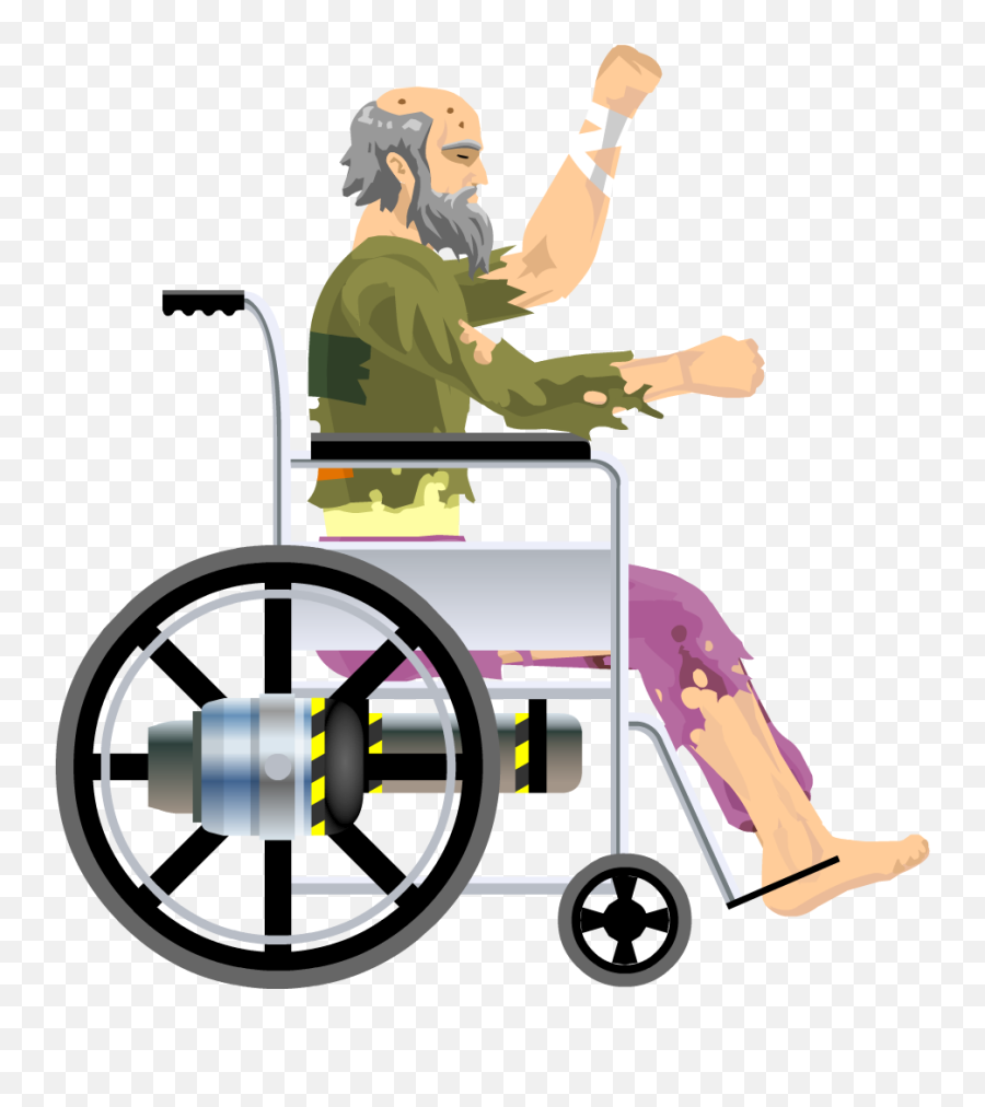 Old Clipart Viejo - Happy Wheels Transparent Emoji,Wheelchair Emoticon
