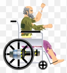 Old Clipart Viejo - Happy Wheels Transparent Emoji,Wheelchair Emoticon
