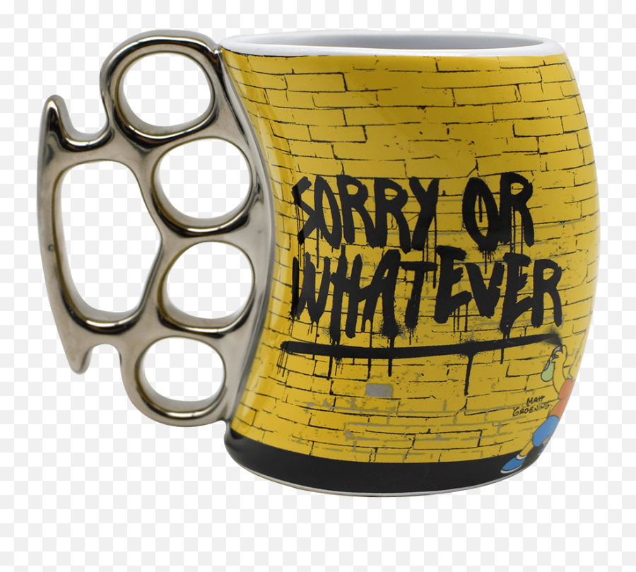 Caneca Soco Inglês Bart Grafite - Serveware Emoji,Brass Knuckles Emoji