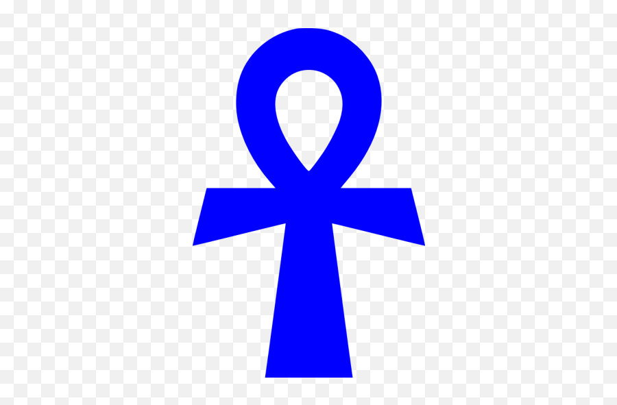 Blue Ankh Icon - Vertical Emoji,Ankh Emoticon