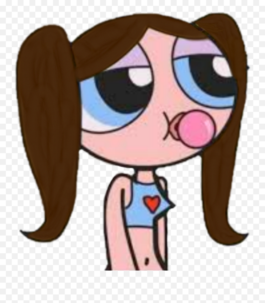 Power Powerpuff Powerpuffgirl Blue - Teenagers The Powerpuff Bubbles Emoji,Girl With Brown Hair Emoji