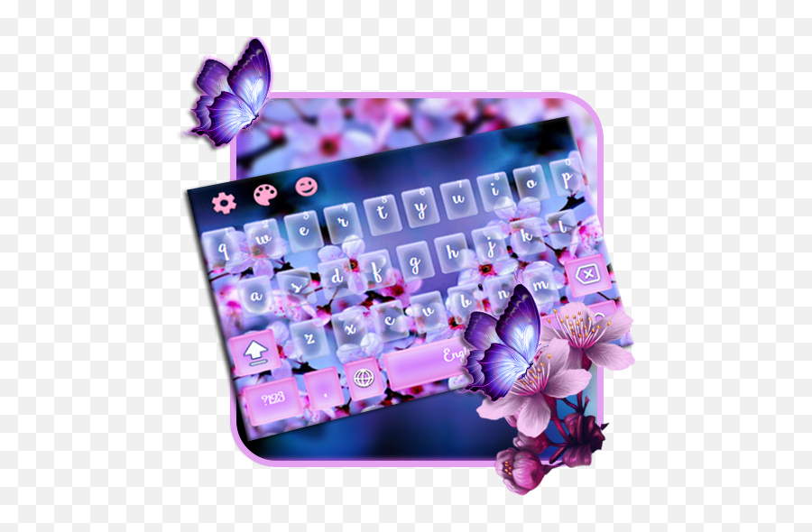 Amazoncom Purple Sakura Blossom Keyboard Appstore For Android - Girly Emoji,Cherry Blossom Emoji