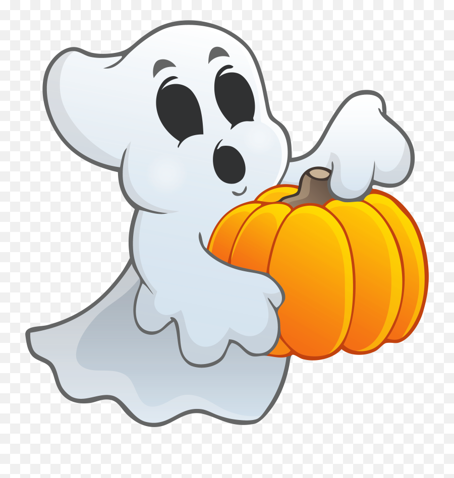 Pumpkin Clipart Ghost Pumpkin Ghost - Transparent Background Halloween Ghost Clipart Emoji,Ghost Emoji Pumpkin Carving