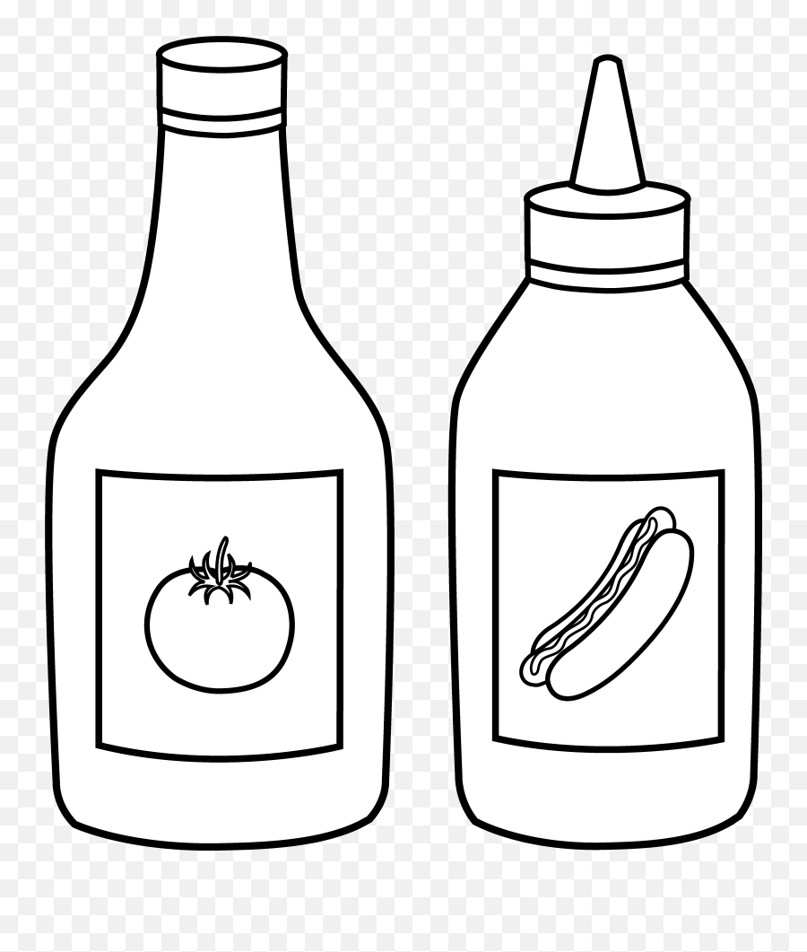 Free Tomato Sauce Cliparts Download - Ketchup Bottle Clipart Black And White Emoji,Ketchup Emoji