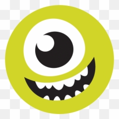 Disneypixar Mike Wazowski Monsters Inc Adhesive Fabric Badge - Wide Grin Emoji,Emoticon Fabric By The Yard