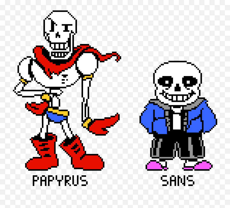 Pixel Art Gallery - Sans Y Papyrus Brothers Emoji,Papyrus Emoji