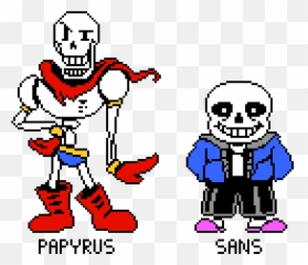 Pixel Art Gallery - Sans Y Papyrus Brothers Emoji,Papyrus Emoji