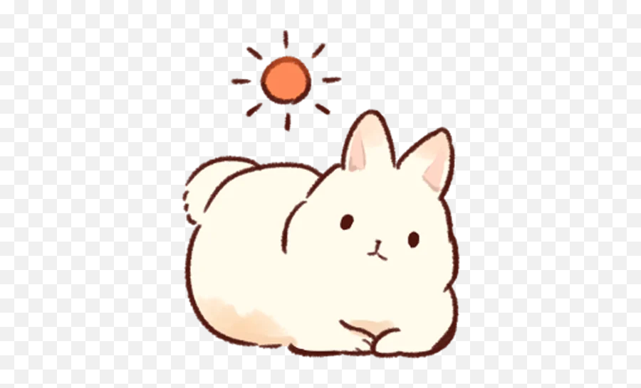 Soft And Cute Rabbits Telegram Stickers - Soft And Cute Rabbits Stickers Emoji,Pixel Bunny Emojis Tumblr