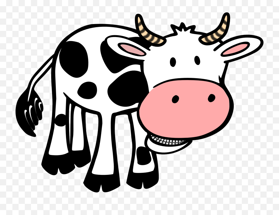 Cow Clip Art Outline Free Clipart - Dibujo Ganado Vacuno Emoji,Cow And Man Emoji