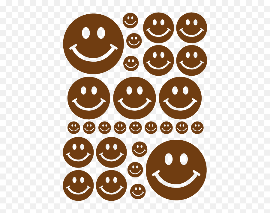 Smiley Face Flowers And Shapes Device Wall Decals Wall Décor Emoji,Slip Emoticon Faces