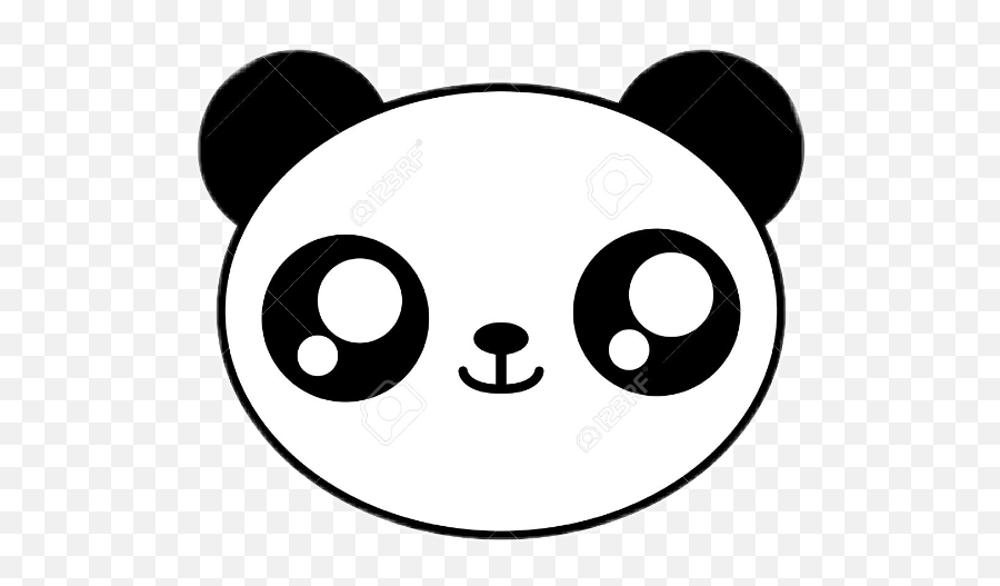 Pandas Sticker By Cecipixi Emoji,Kawaii Bear Face Emoticon