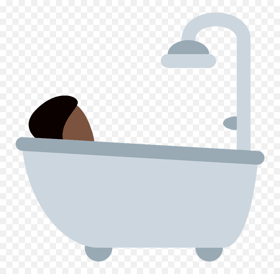 Persona En La Bañera Tono De Piel Oscuro Emoji,Emoticon Persona Haciendo Caca