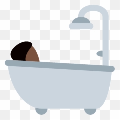 Persona En La Bañera Tono De Piel Oscuro Emoji,Emoticon Persona Haciendo Caca