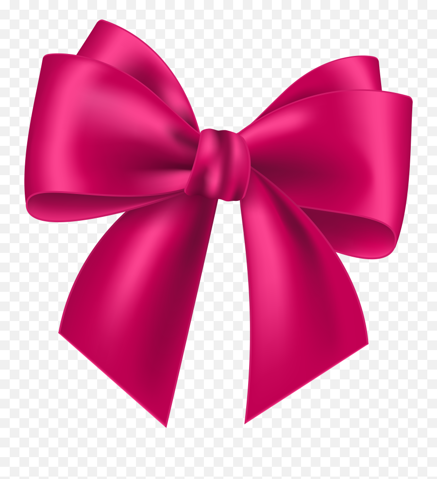 Pink Bow Transparent Clip Art Image - Pink Ribbon Clipart Emoji,Pink Ribbon Emoji