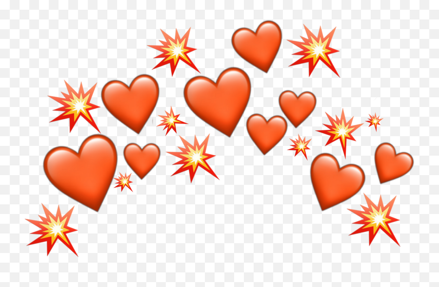 Bakugou Heartcrown Orangeheart Sticker - Bakugou Heart Crown Transparent Emoji,Bakugou Emoji