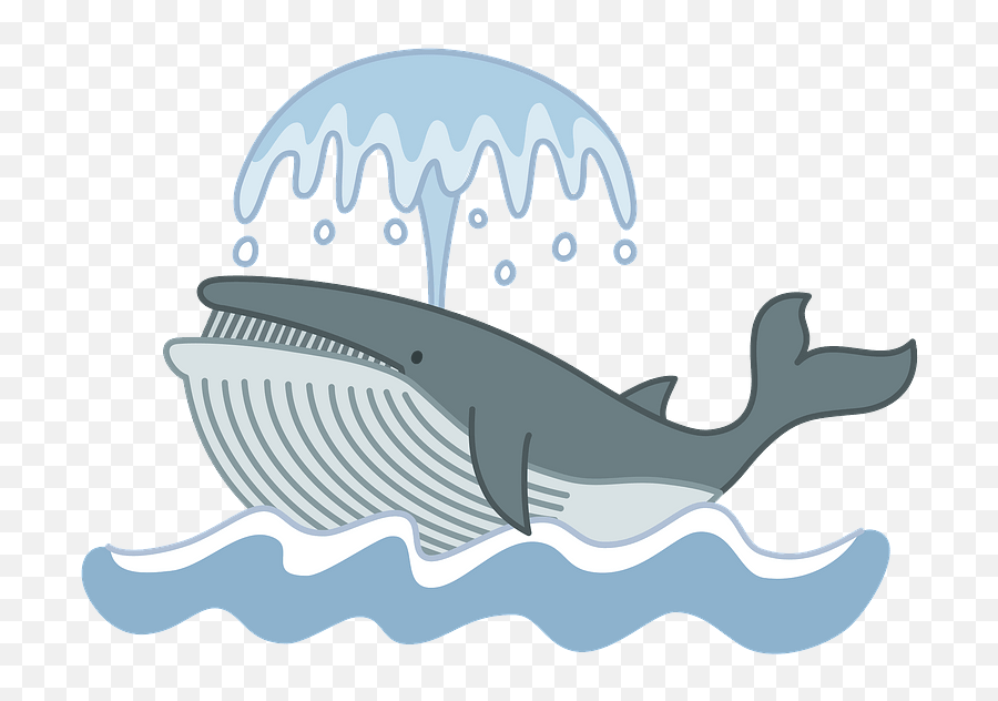 Blue Whale Spouting Clipart Emoji,Spouting Whale Emoji