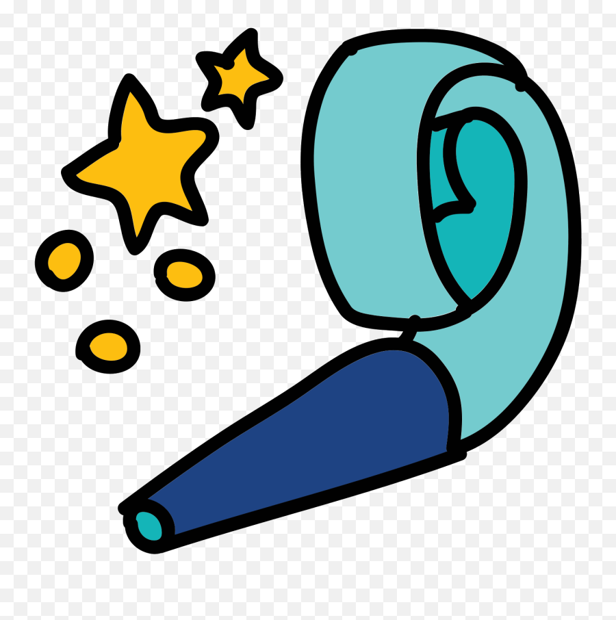 Party Horn Birthday Clip Art - Birthday Whistle Emoji,Party Blower Emoji