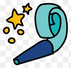 Party Horn Birthday Clip Art - Birthday Whistle Emoji,Party Blower Emoji