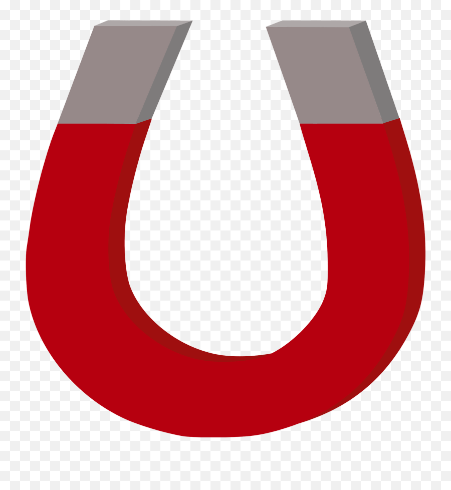 Red And Gray Horseshoe Magnet Clipart Free Download - Magnet Png Emoji,Horseshoe Emoji