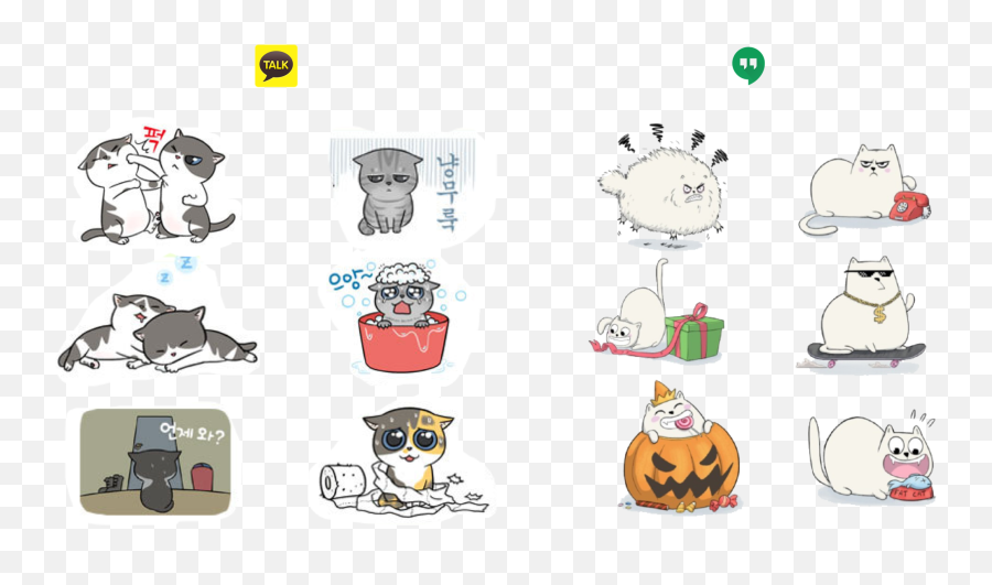 How Messengers Got Chat Stickers Wrong By Ilwon Yoon Medium - Google Hangouts Emoji,Kakao Talk Emoticon