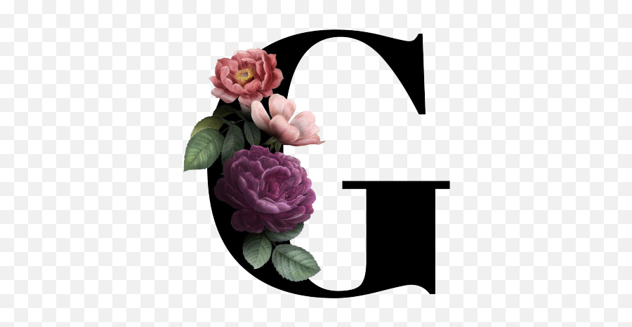 G Harf Letter Sticker - Floral Alphabet Letter G Emoji,Harf Emoji