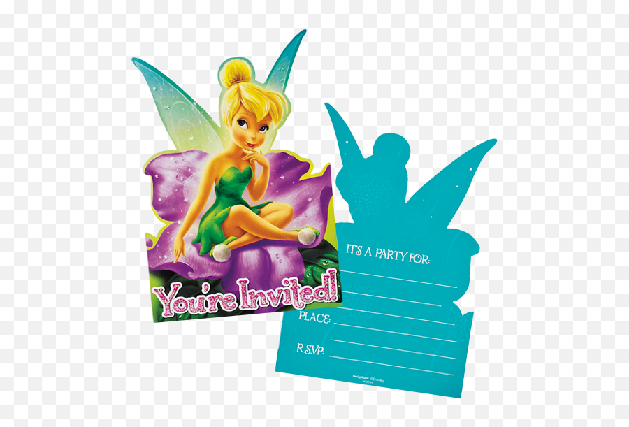 Tinkerbell Party Invitations - Fairy Tinkerbell Invitation Emoji,Emoji Birthday Invitations