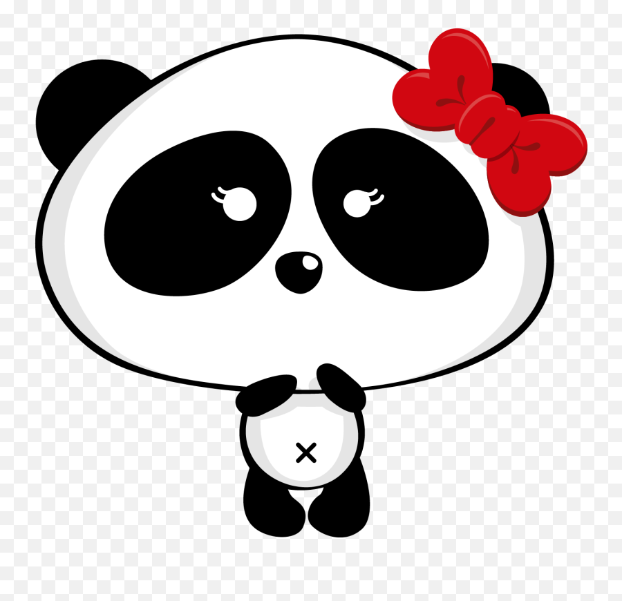 Quinceanera Panda Clipart - Cute Drawing Giant Panda Emoji,Panda Emoji Clipart