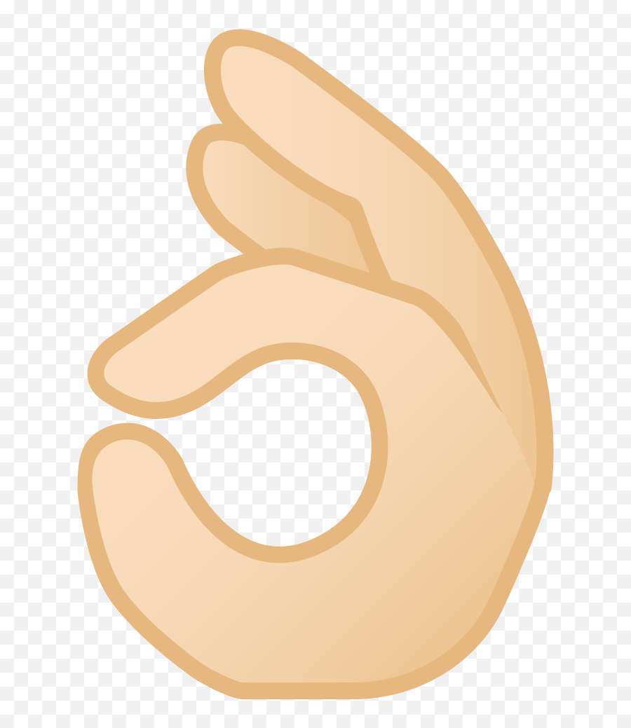 Ok Hand Light Skin Tone Icon - Ok Hand Emoji,Ok Hand Emoji