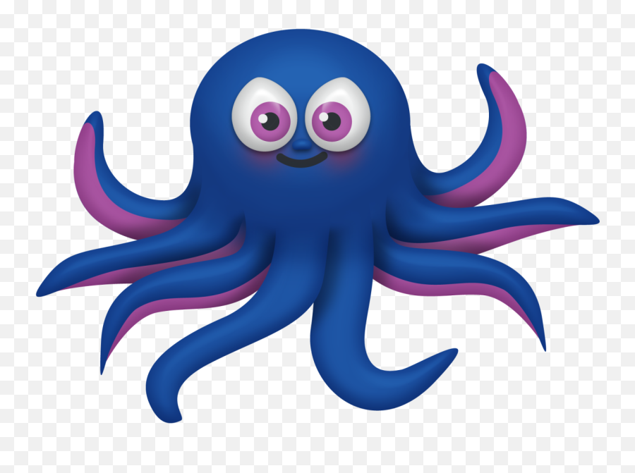 Octopus Clipart Beach Theme Octopus - Common Octopus Emoji,:octopus: Emoticon