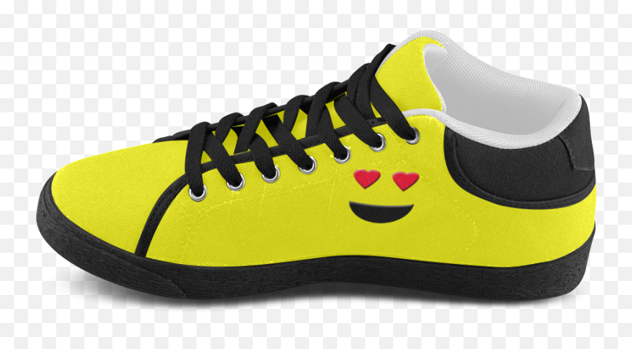 Emoticon Heart Smiley Womenu0027s Chukka Canvas Shoes Model 003 Id D351856 - Round Toe Emoji,Emoji Sneakers