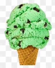 Mint Ice Cream Png Picture - Green Mint Chocolate Chip Ice Cream Cone Emoji,Ice Cream Mint Emojis