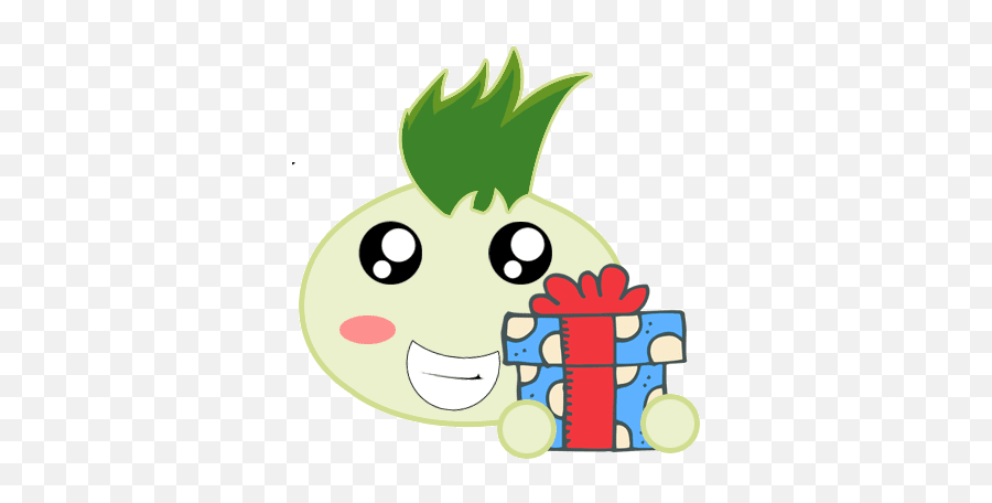 Chibi Onion - Dibujo Animado De Un Regalo Emoji,Onion Emoji