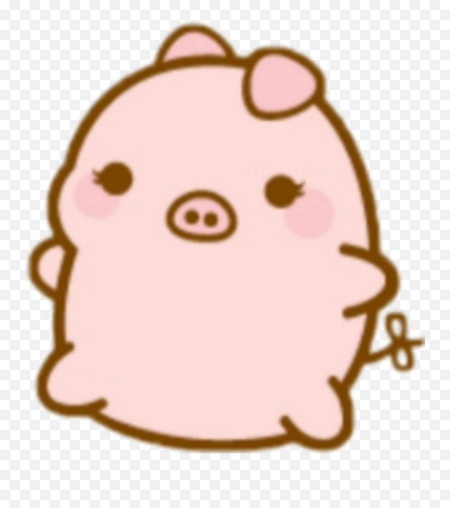 Squishy Cute Pig Cutepig Sticker By Michelle Aubrey - Dot Emoji,Emoji Squishies