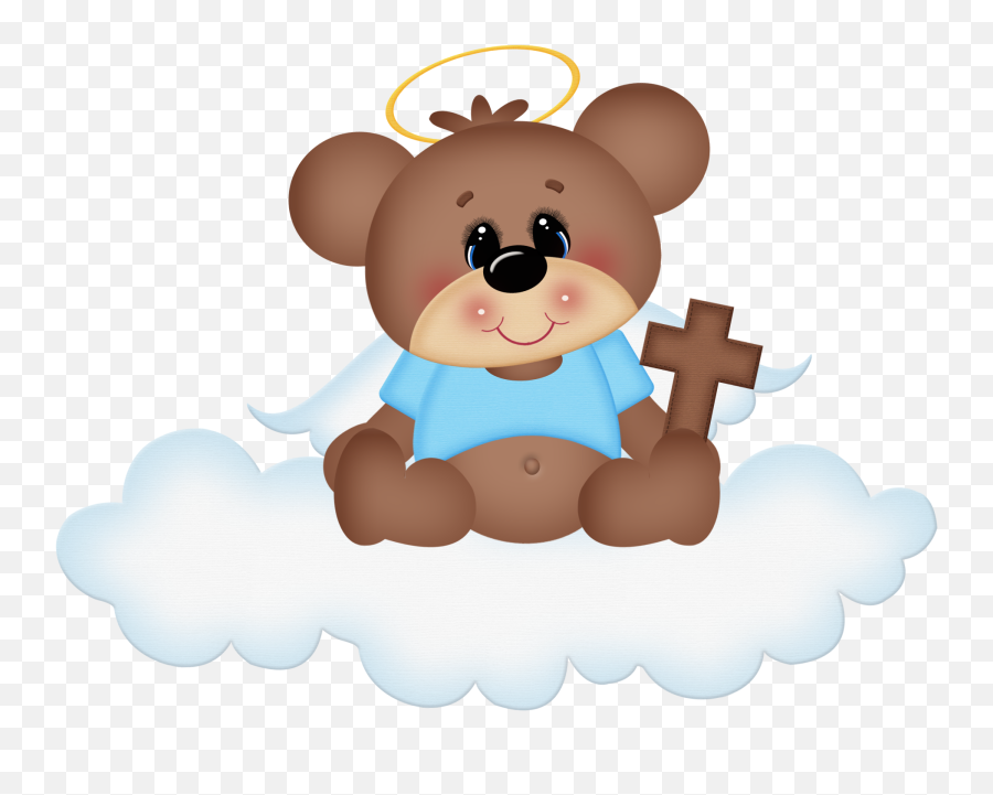 Teddybear Teddy Bear Sticker - Teddy Bear Christening Clipart Emoji,Cross To Bear Emoji